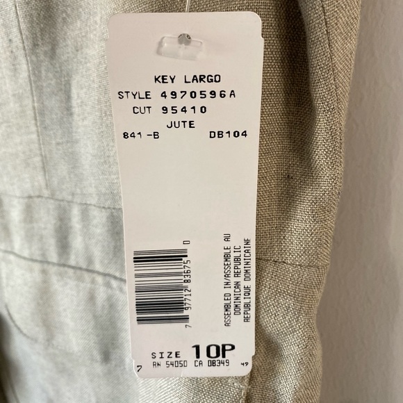 Rena Rowan Saville Petite Jute Key Largo Safari Beige Vest Size 10P - Picture 16 of 17